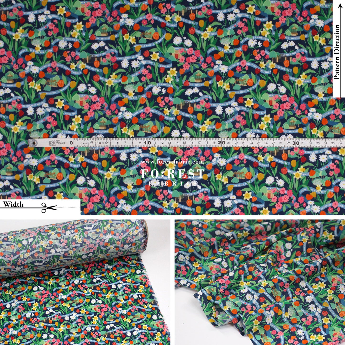 Liberty of London (Tana Lawn™ Cotton Fabric) - Park Posy
