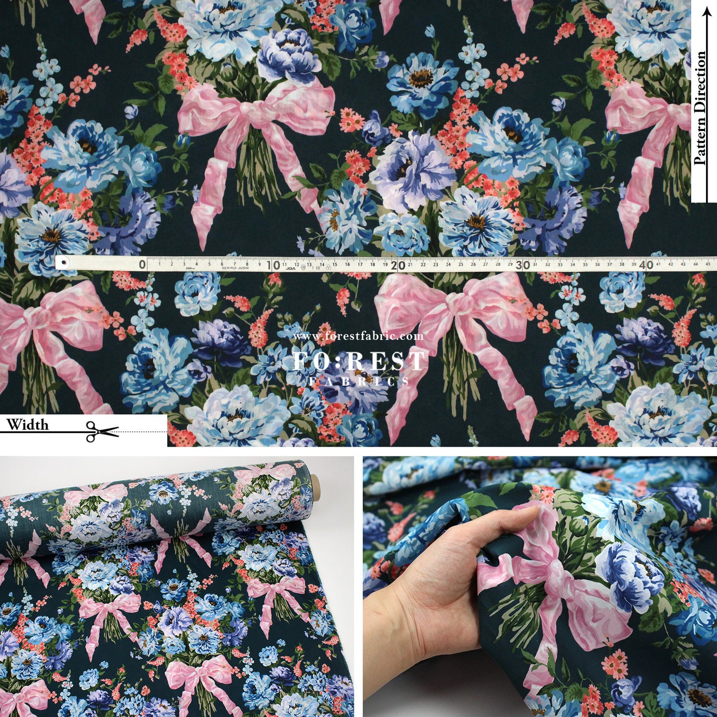 Liberty of London (Cotton Tana Lawn Fabric) - Bow Bouquet