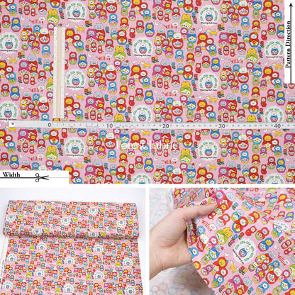 Canvas - The Nesting Doll Cats fabric