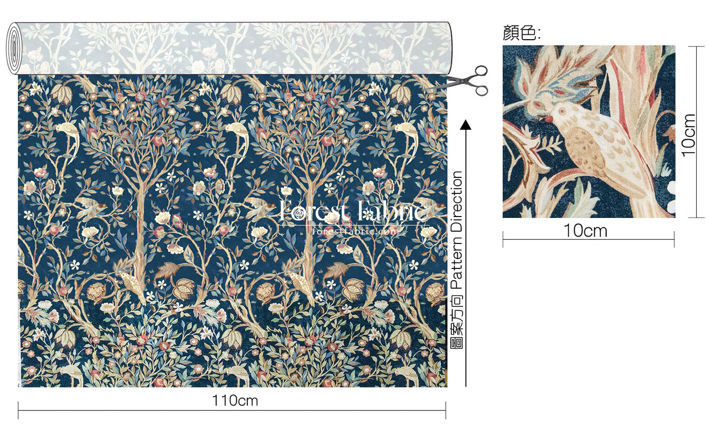 cotton - The Art of William Morris fabric 2