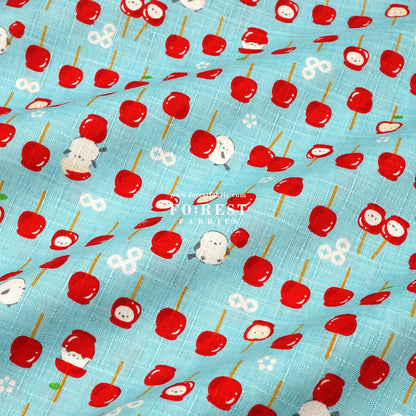 Dobby - Apple Candy Shima-enaga fabric