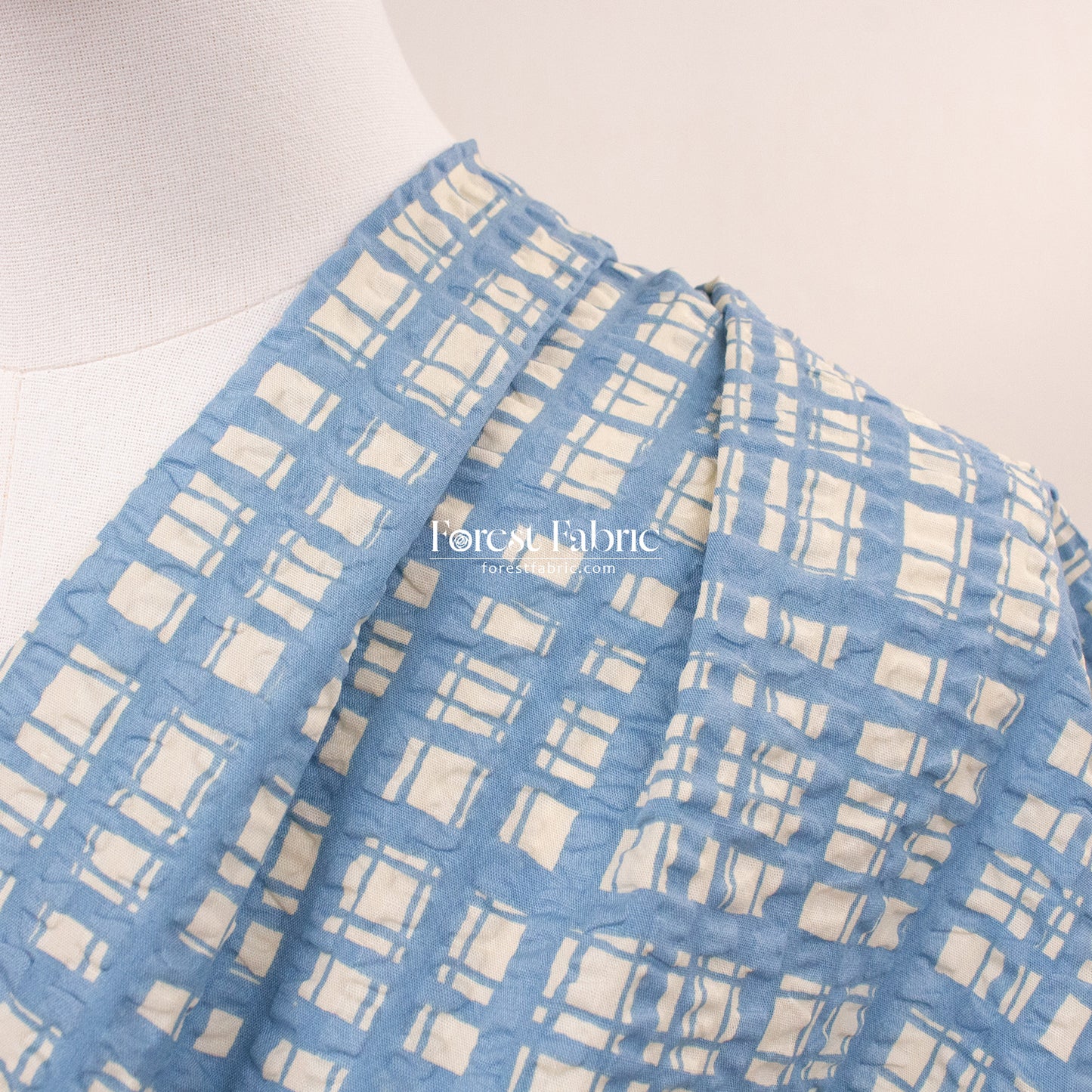 Seersucker cotton - Checkered fabric