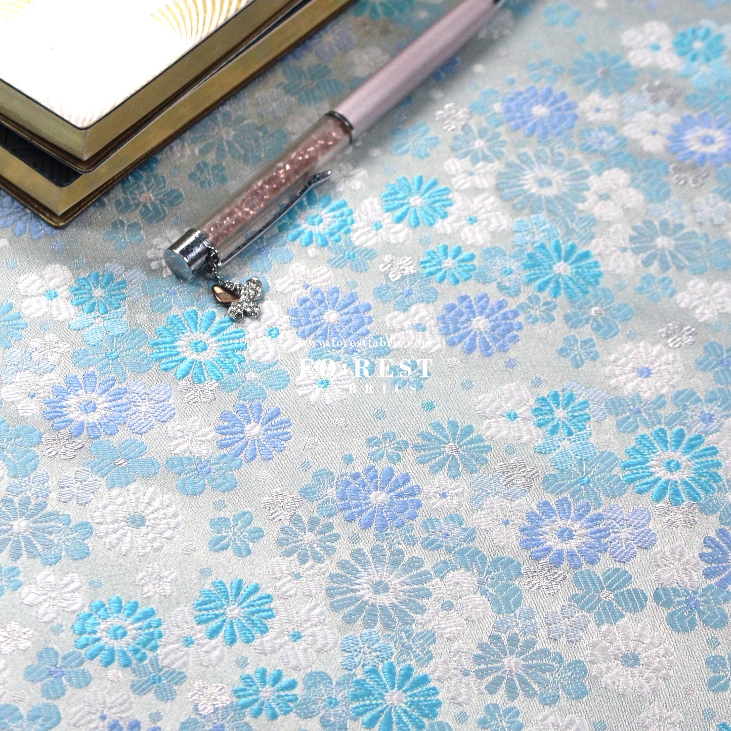 Gold Brocade - chrysanthemum fabric