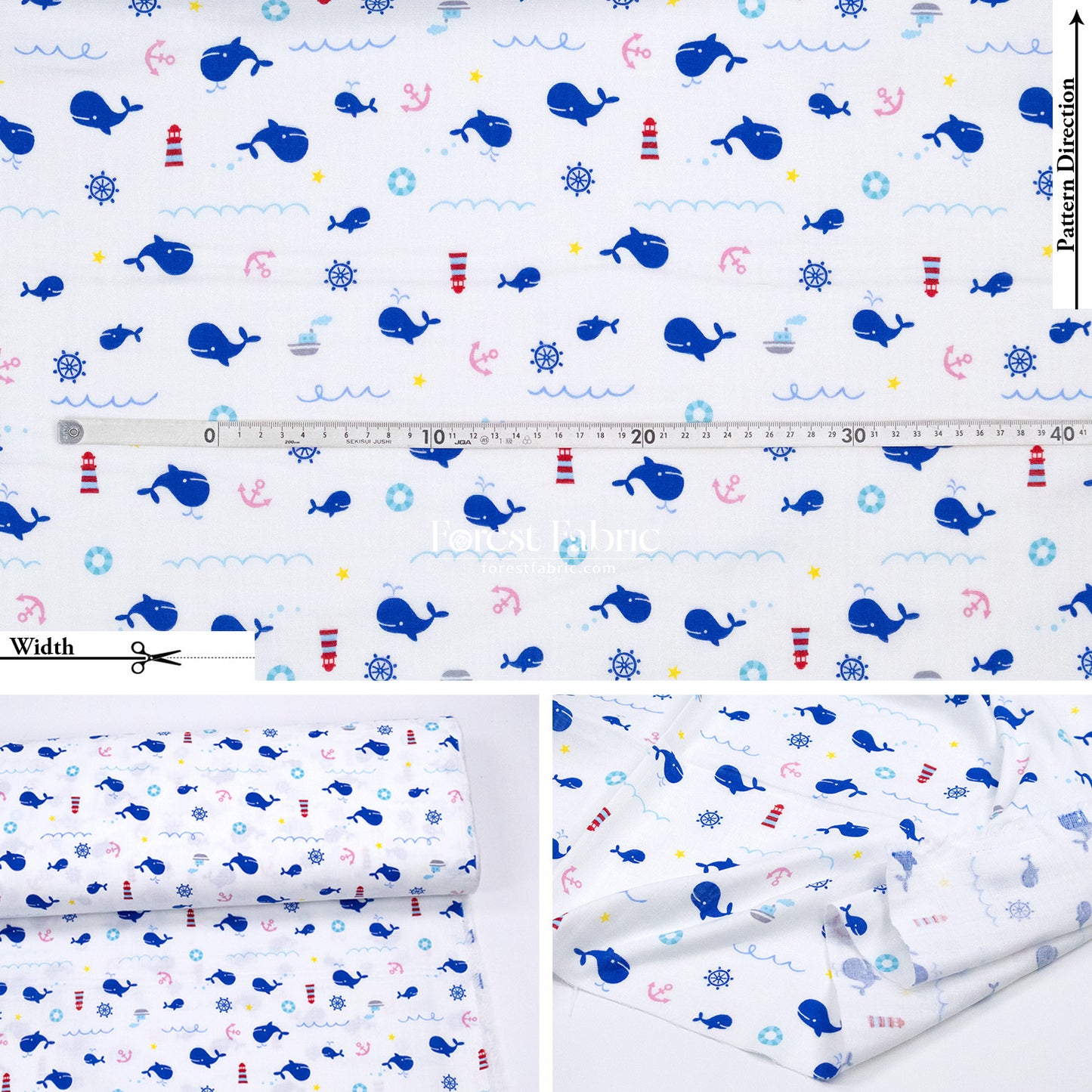 Double gauze - Whale Adventure  fabric