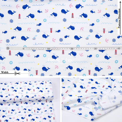 Double gauze - Whale Adventure  fabric