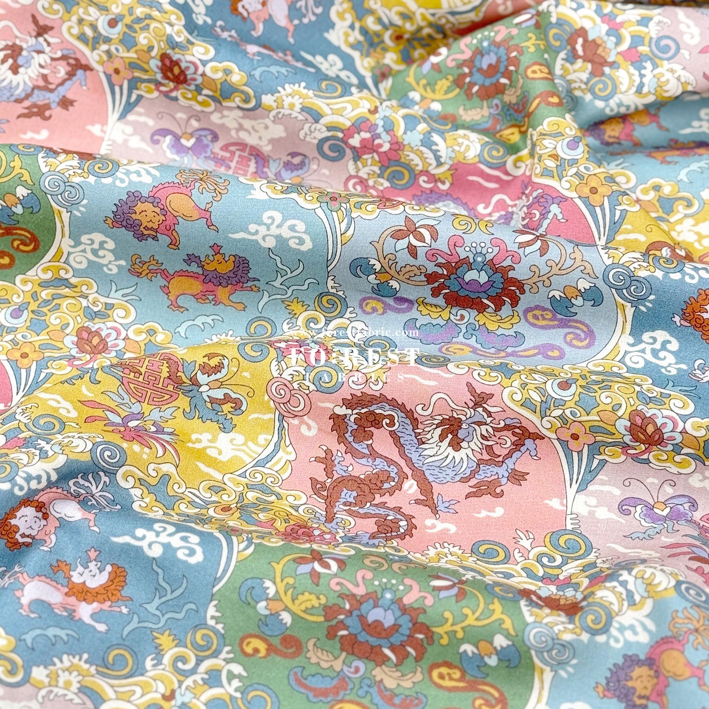 Liberty of London (Cotton Tana Lawn Fabric) - Dog and Dragon