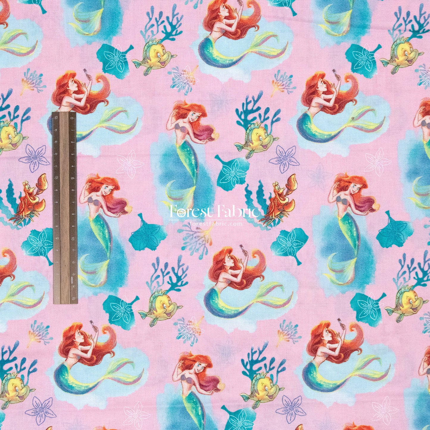cotton - Ariel fish fabric