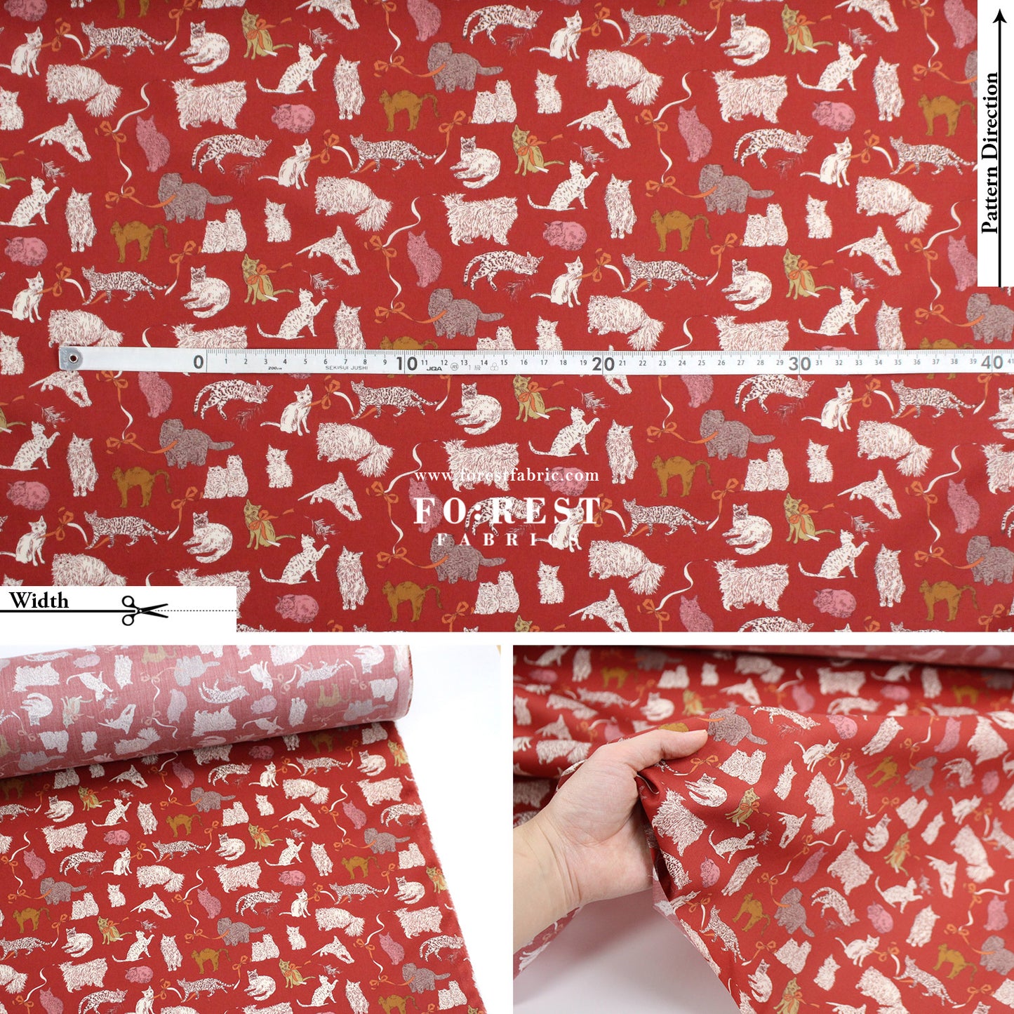 Liberty of London (Tana Lawn™ Cotton Fabric) - Koh & Eito cats