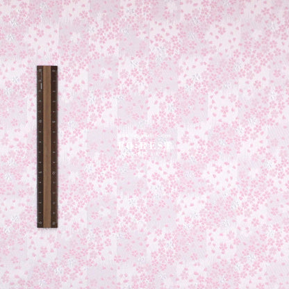 Gold Brocade - Little Sakura fabric Pink Purple