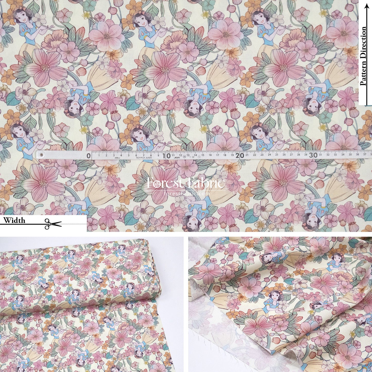 cotton - Snow White fabric