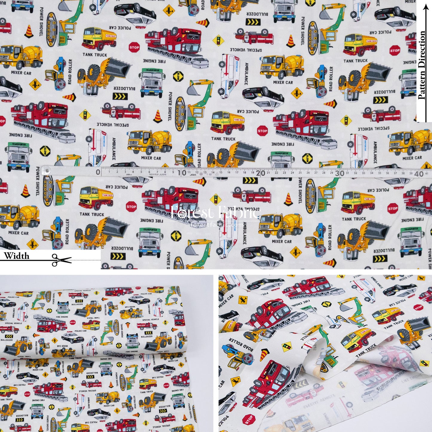 oxford - Rescue & Construction Vehicles fabric