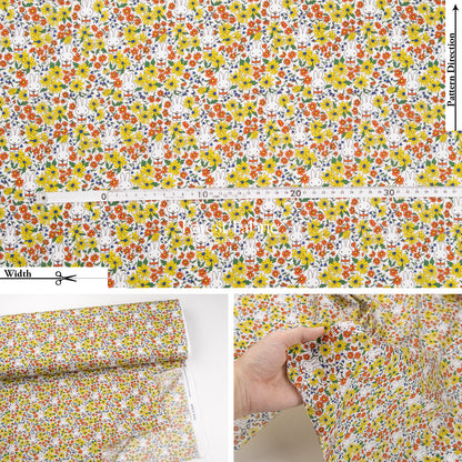 Liberty of London (Cotton Tana Lawn Fabric) - Miffy PRAIRIE DAY