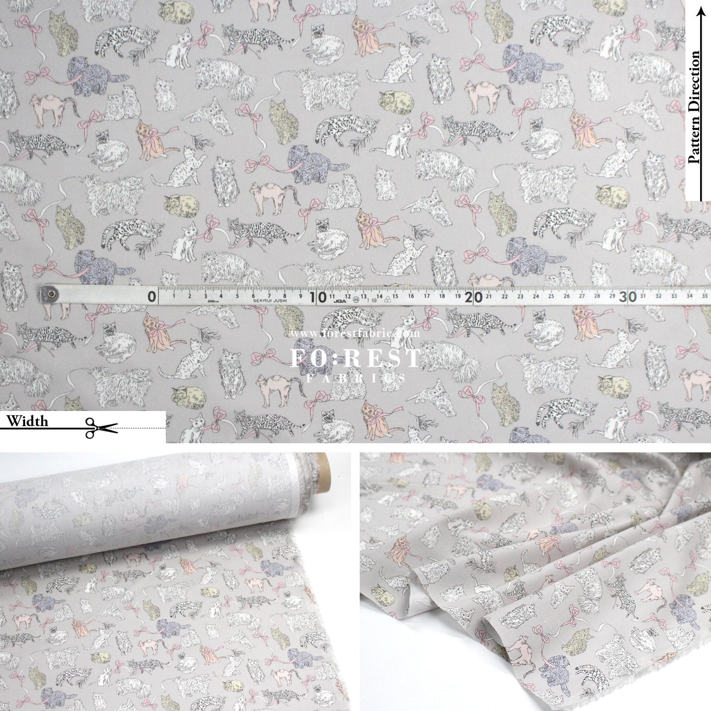 Liberty of London (Tana Lawn™ Cotton Fabric) - Koh & Eito cats