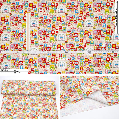 Canvas - The Nesting Doll Cats fabric