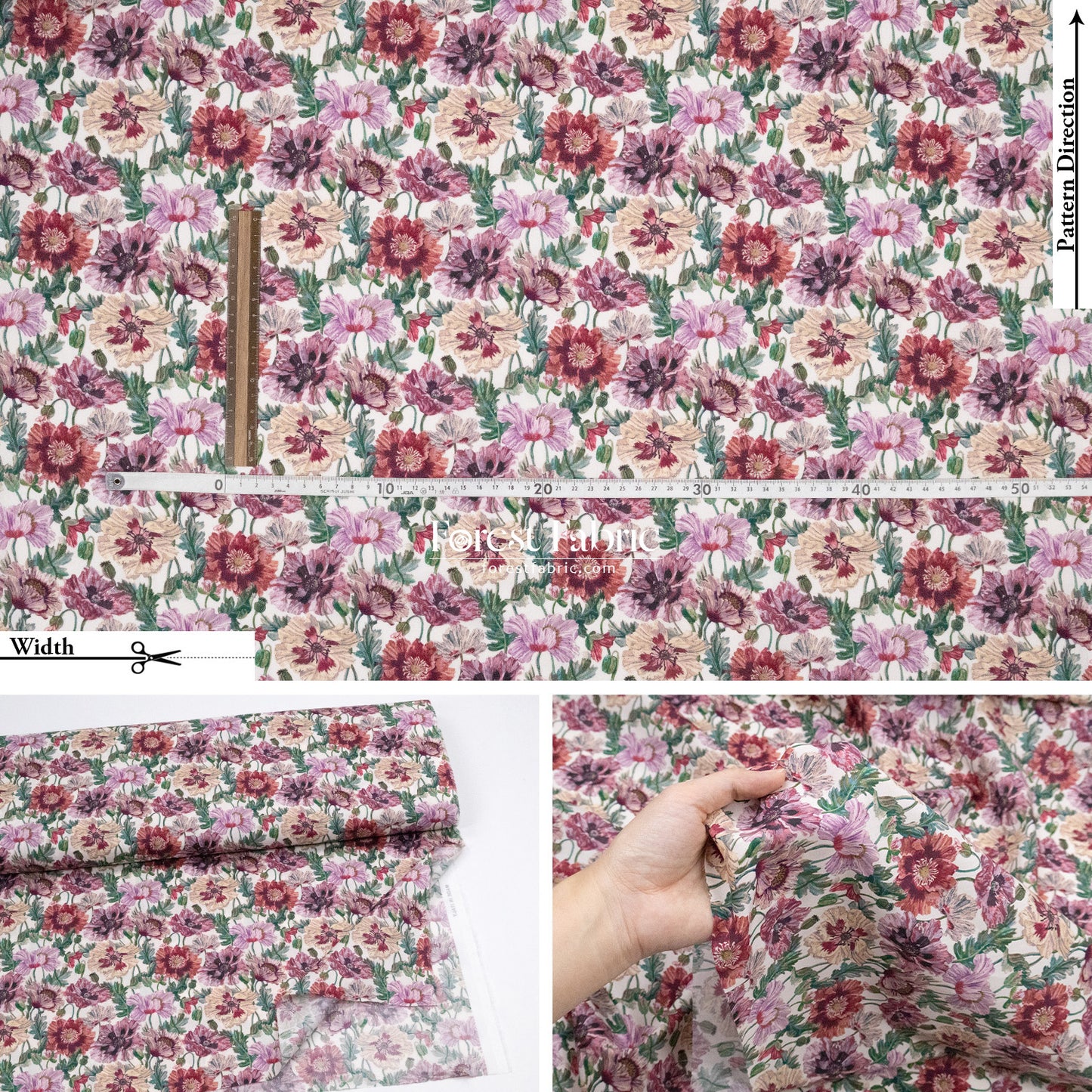Liberty of London (Cotton Tana Lawn Fabric) - Poppy Amelie