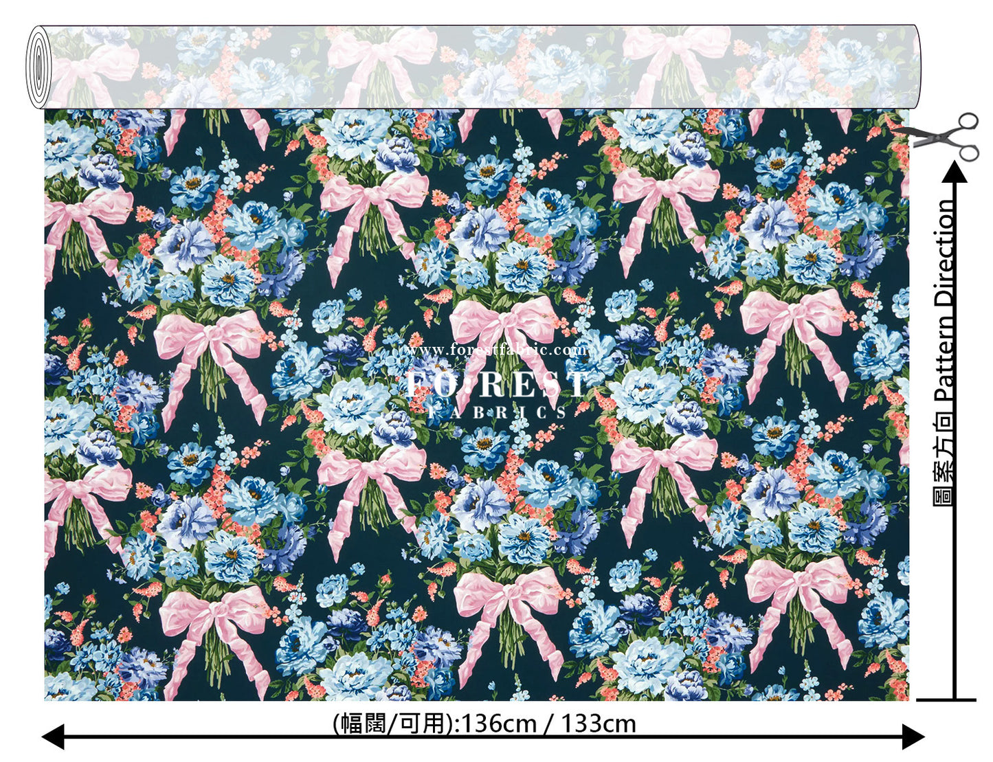 Liberty of London (Cotton Tana Lawn Fabric) - Bow Bouquet