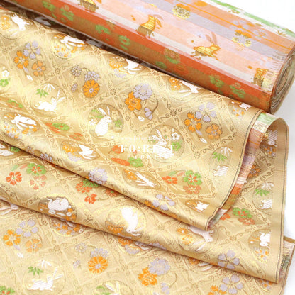 Gold Brocade - Rabbit dance fabric