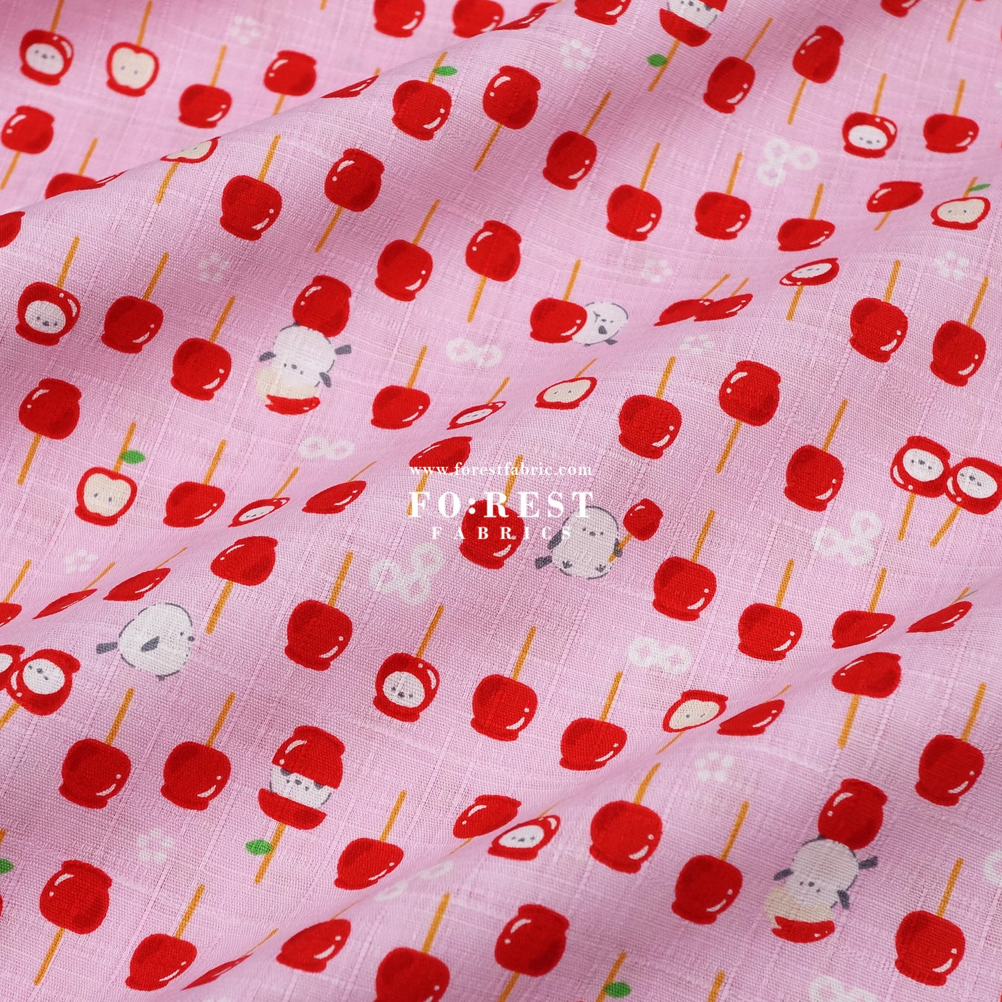 Dobby - Apple Candy Shima-enaga fabric
