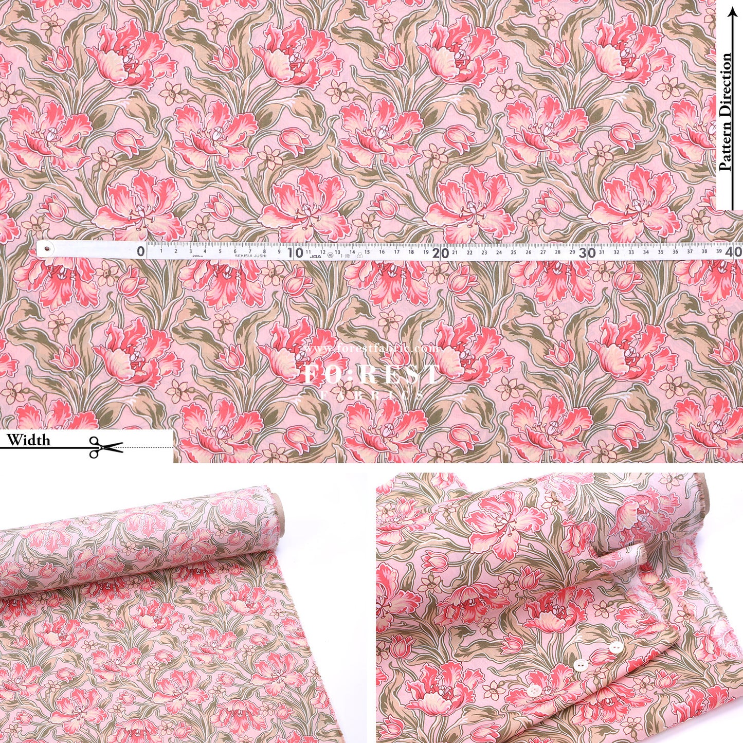 Liberty of London (Tana Lawn™ Cotton Fabric) - Archive Tulips
