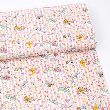 Canvas - Kittens & Unicorns fabric