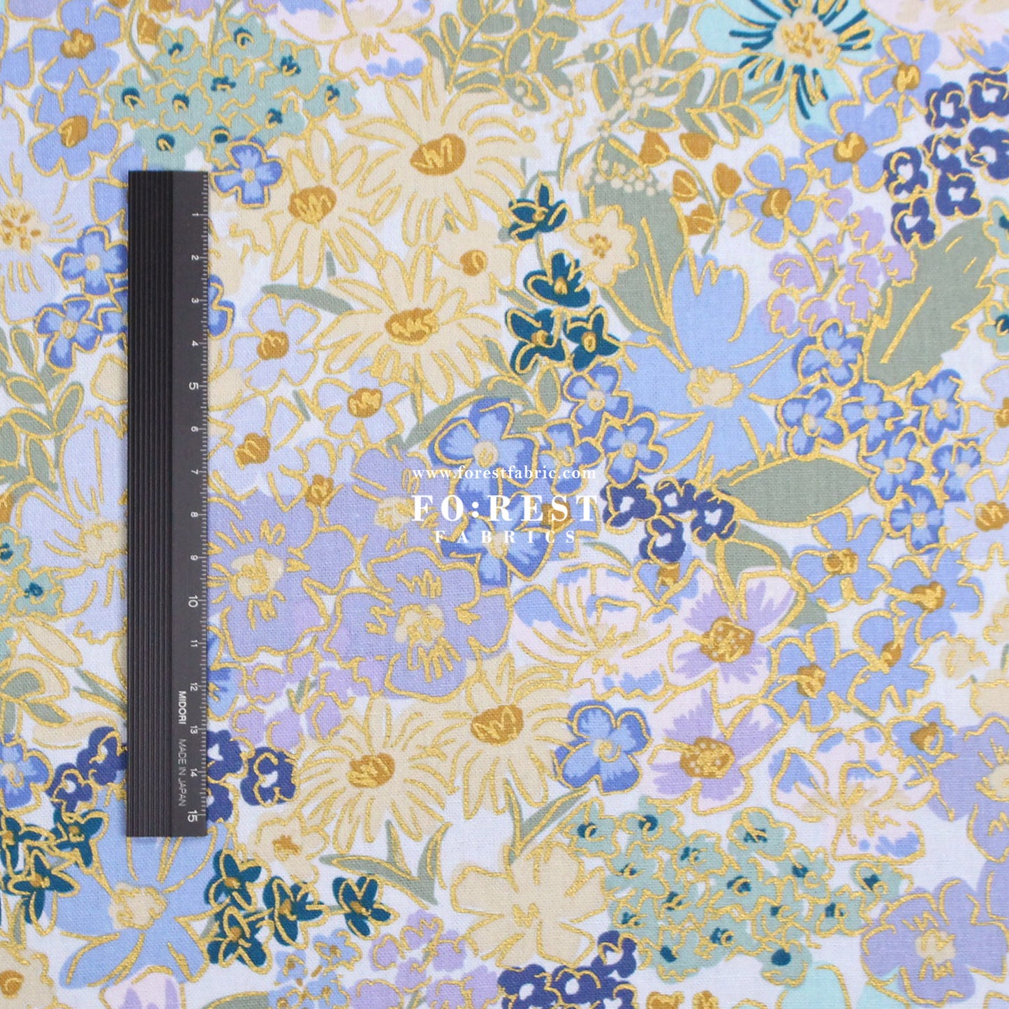 cotton Linen Canvas - Mimi Metallic fabric