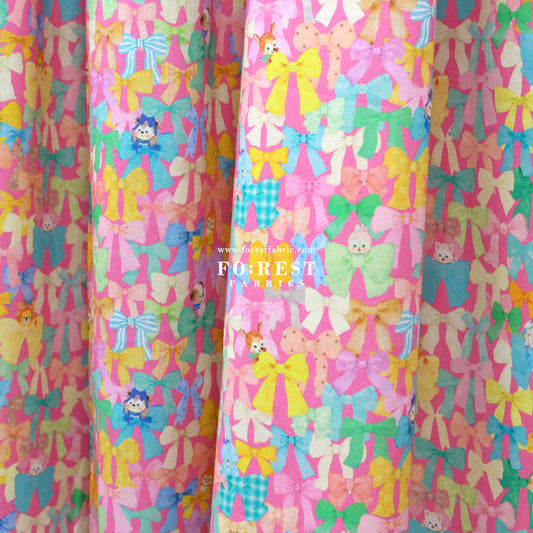 cotton - Ribbon Collector fabric Pink