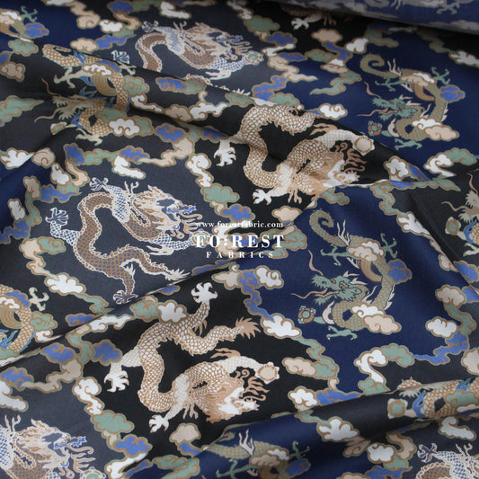 Liberty of London (Cotton Tana Lawn Fabric) - imperial sky Black