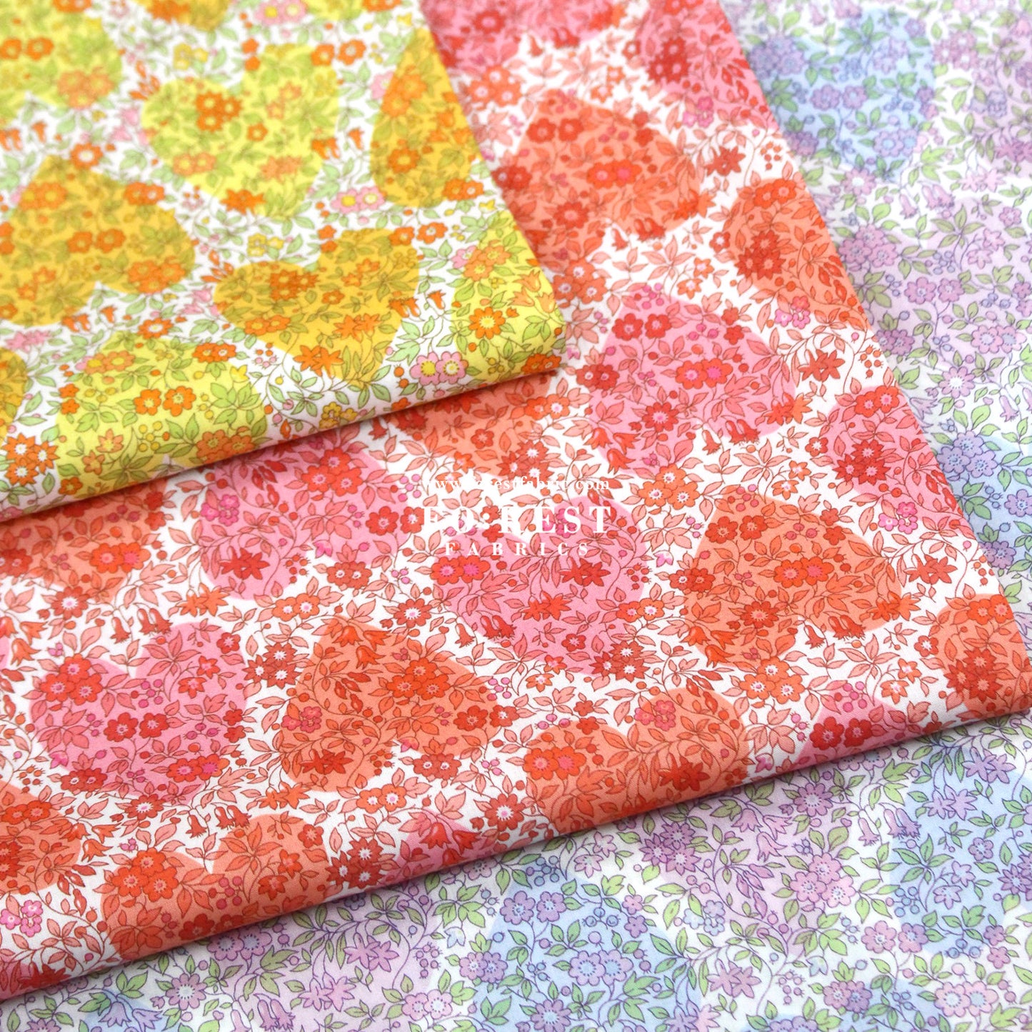 Liberty of London (Cotton Tana Lawn Fabric) - Chamomile Hearts