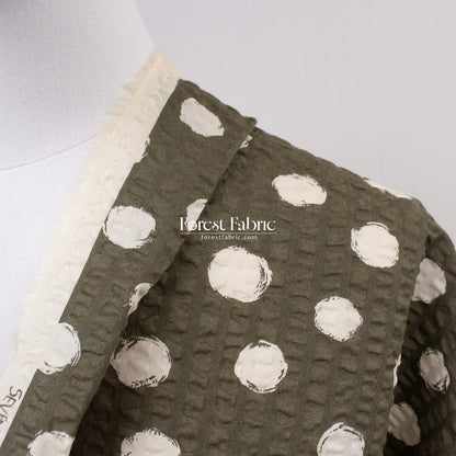 Seersucker cotton - Dot fabric