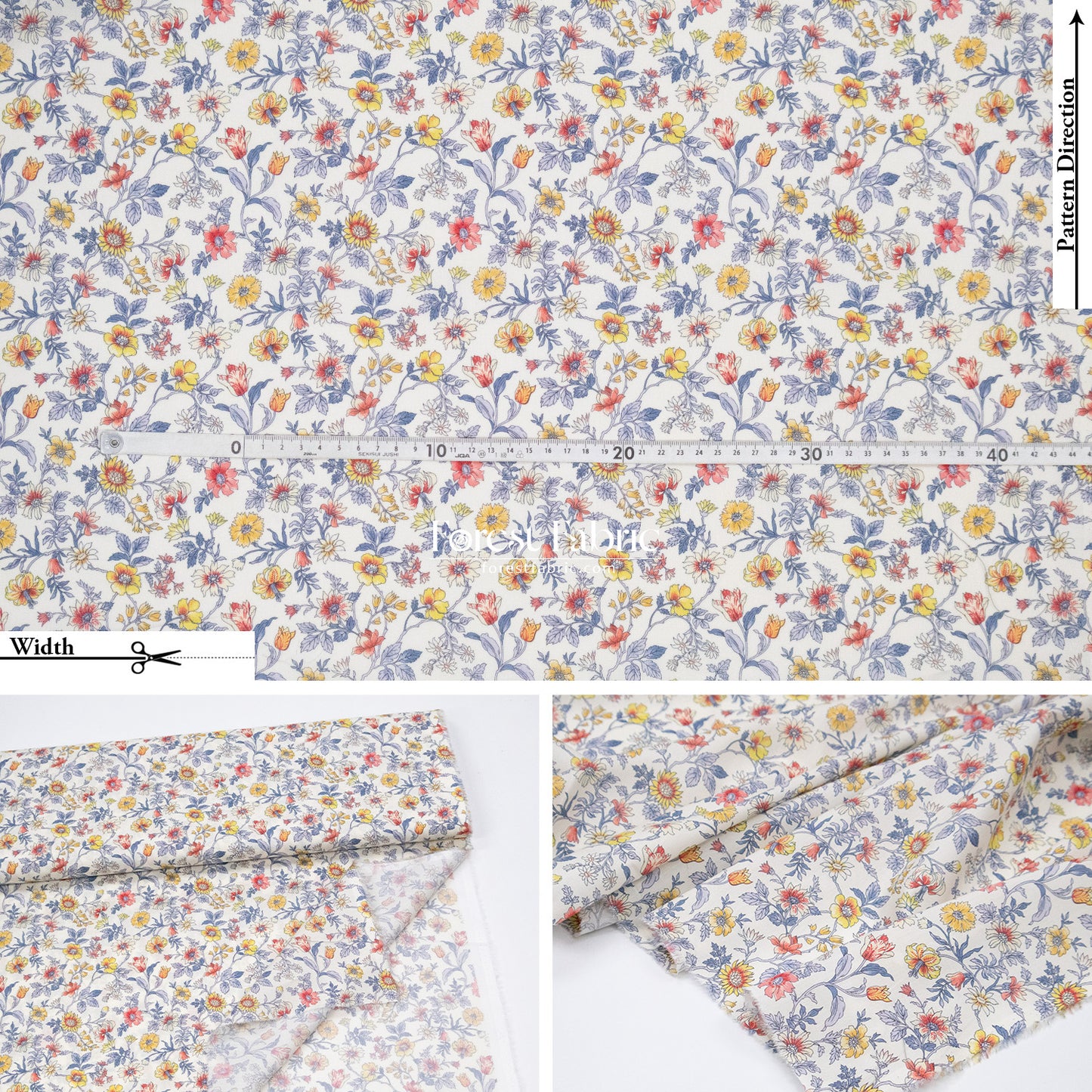 Liberty of London (Cotton Tana Lawn Fabric) - Tiger Lily