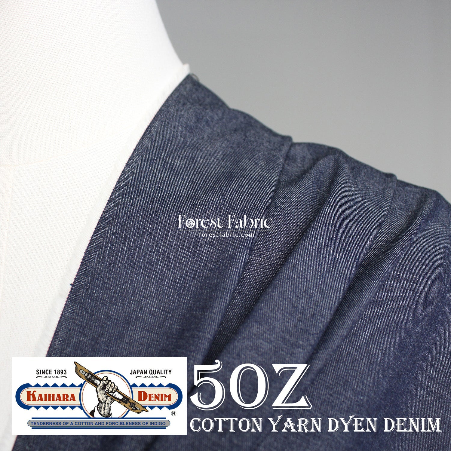 5oz Denim fabric 牛仔布 - FO:REST Fabric 布恩堂Liberty fabrictana lawnjapanese fabricykk zipper
