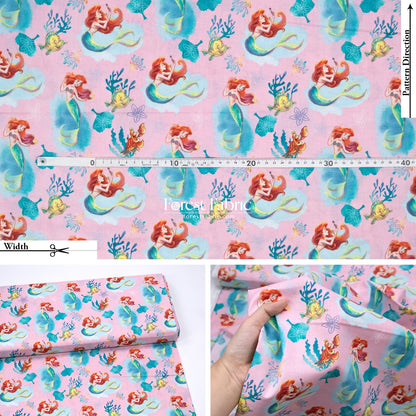 cotton - Ariel fish fabric