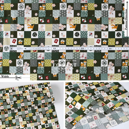 cotton - Shiba inu fabric