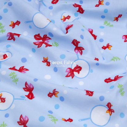 Double gauze - Goldfish scooping fabric