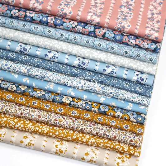 Quilting Liberty Denim Florals fabric SET