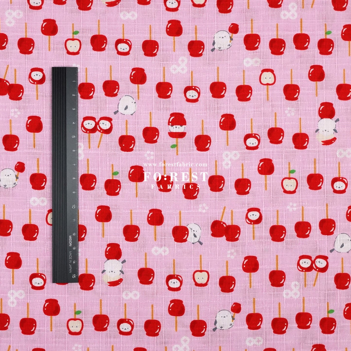 Dobby - Apple Candy Shima-enaga fabric