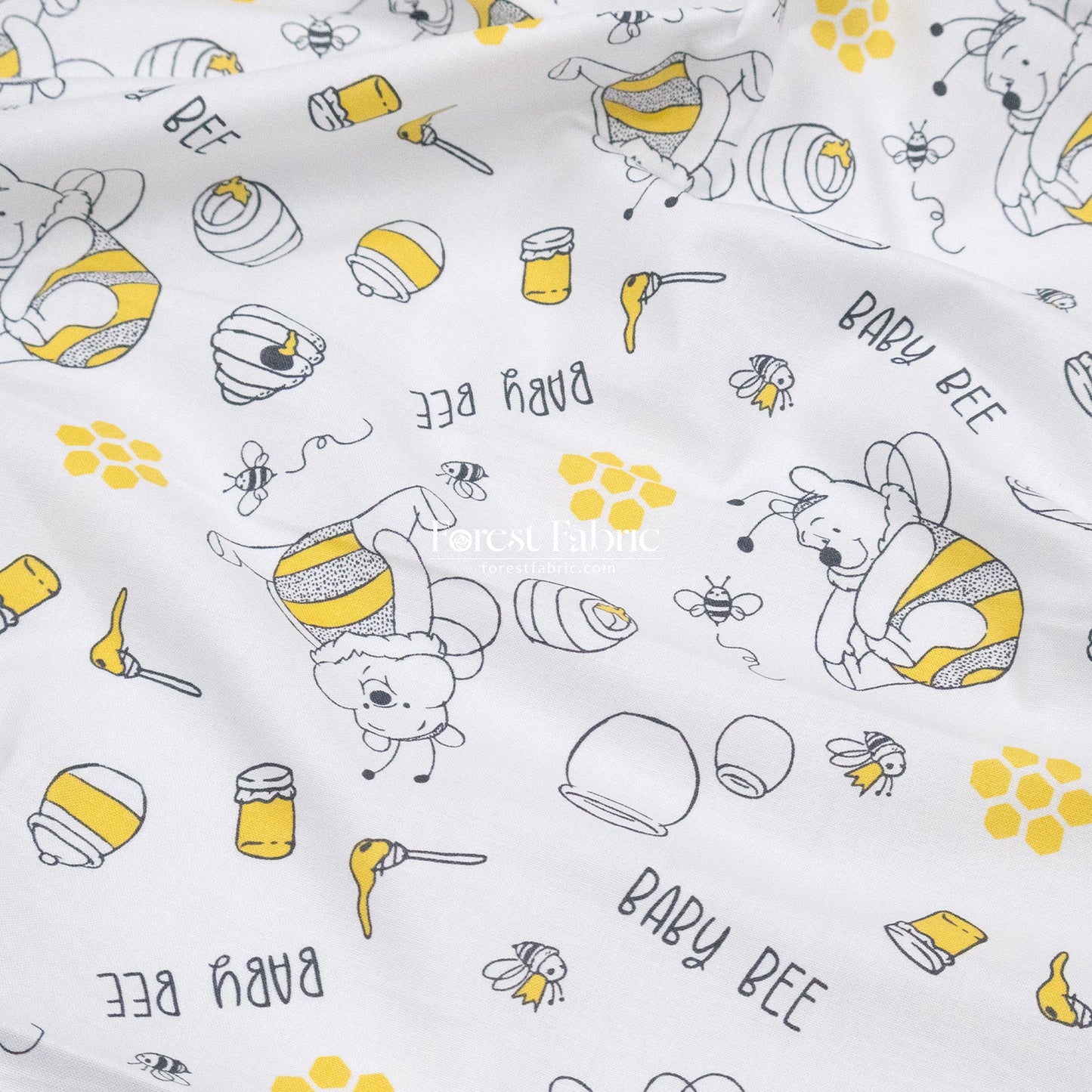 cotton - Pooh fabric 1