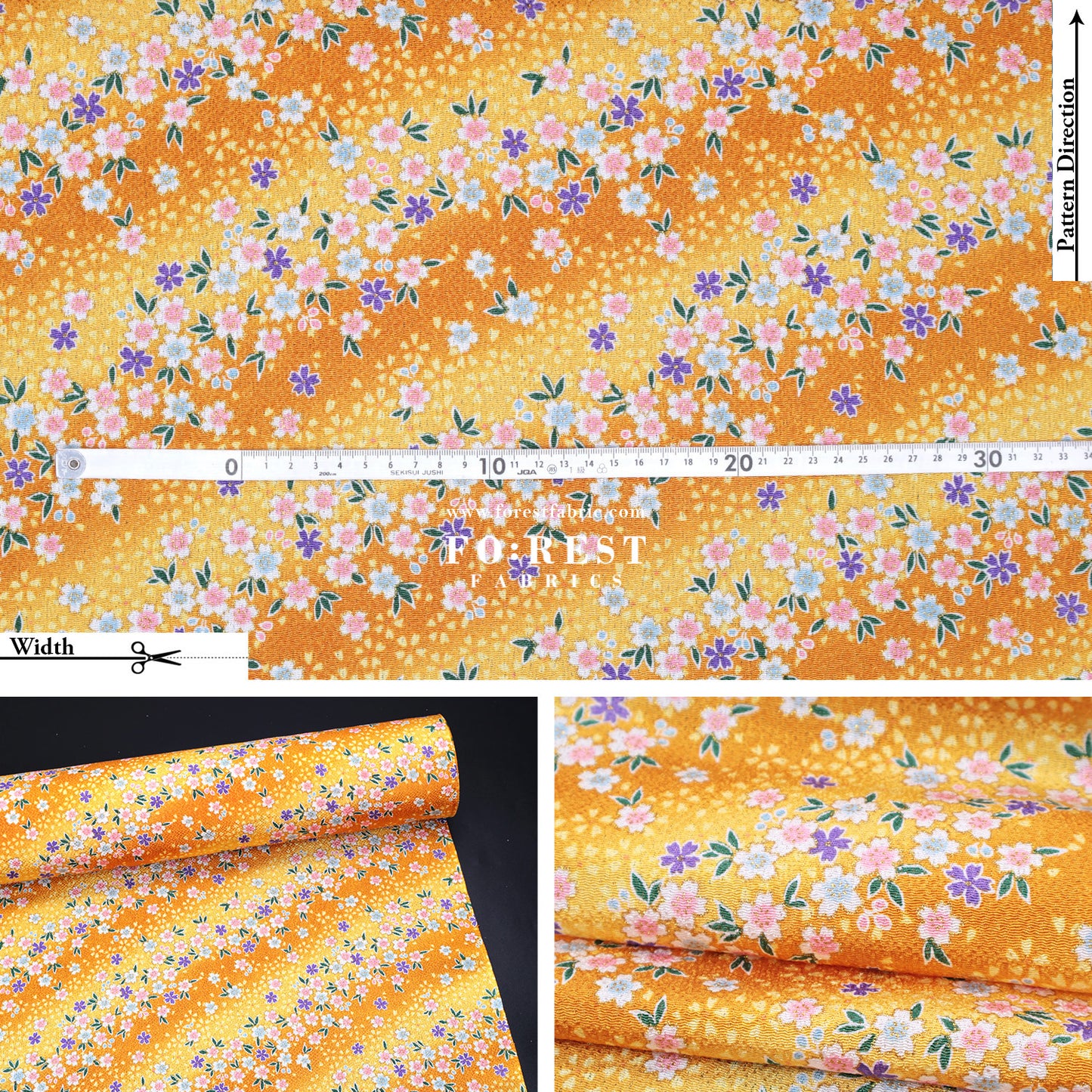 Ichikoshi crepe -  Sakura fabric 7