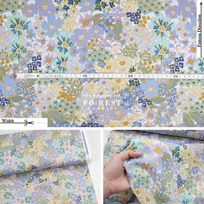 cotton Linen Canvas - Mimi Metallic fabric