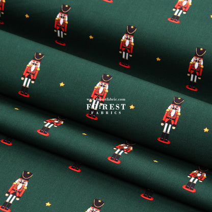 cotton - Christmas Toy Nutcracker fabric Green
