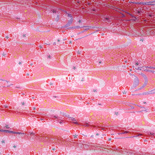 Ichikoshi crepe -  Sakura fabric 4