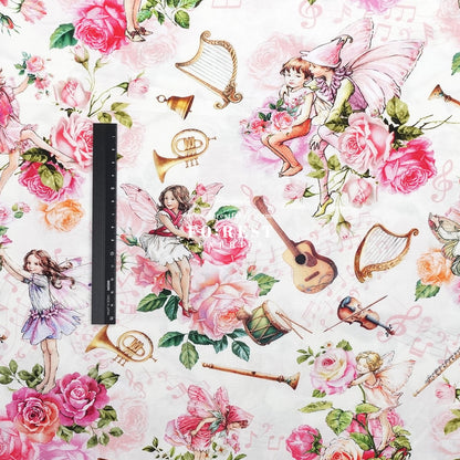cotton - Petal Flower Fairies Rose fabric