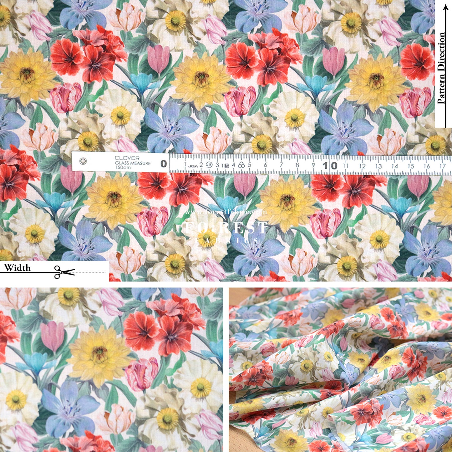 Liberty of London (Cotton Tana Lawn Fabric) - Melody Blooms
