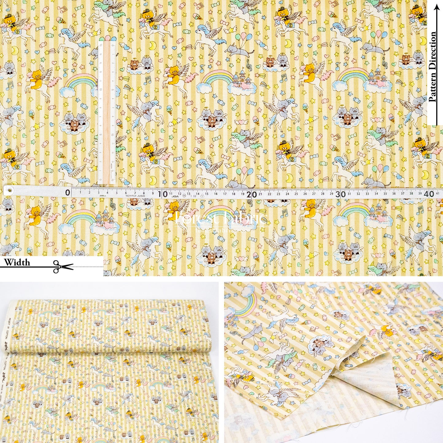 Canvas - Kittens & Unicorns fabric
