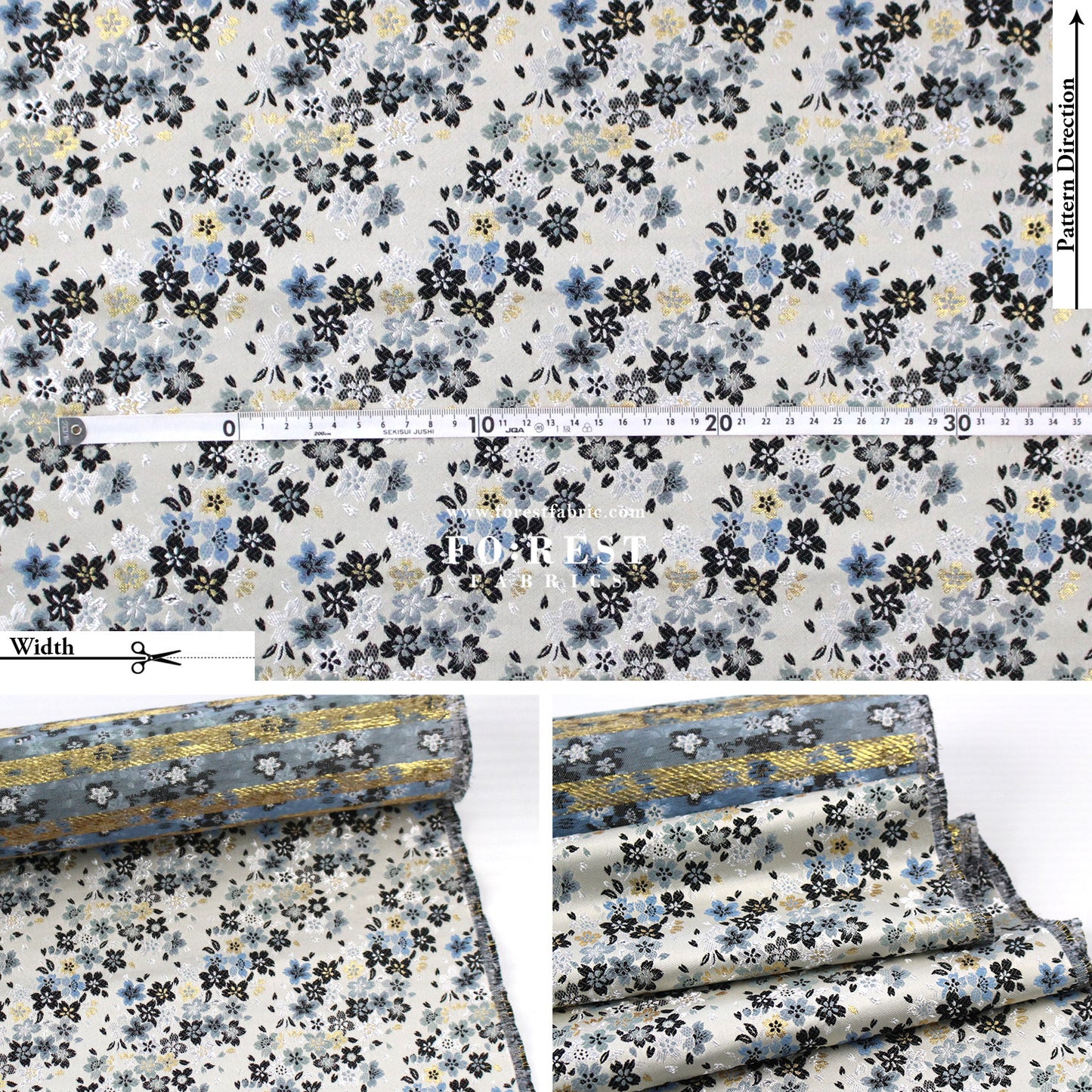 Gold Brocade - sweet Sakura fabric