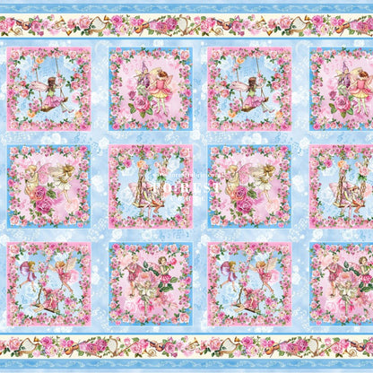 cotton - Spring Song Fairy Garden fabric (PANEL)