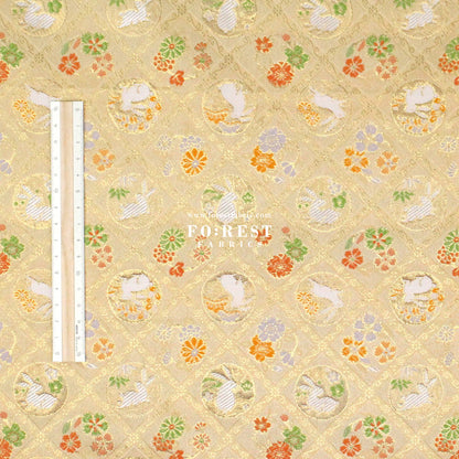 Gold Brocade - Rabbit dance fabric
