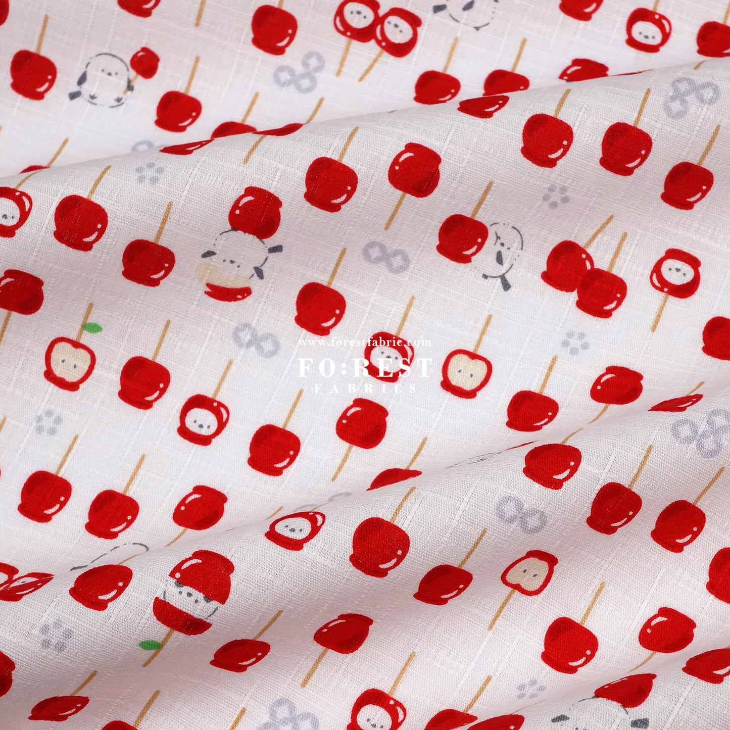 Dobby - Apple Candy Shima-enaga fabric