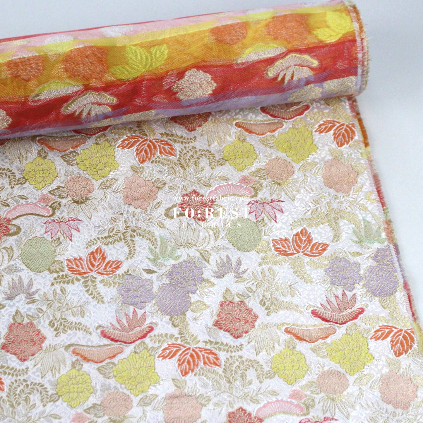 Gold Brocade - Pine fabric ICE