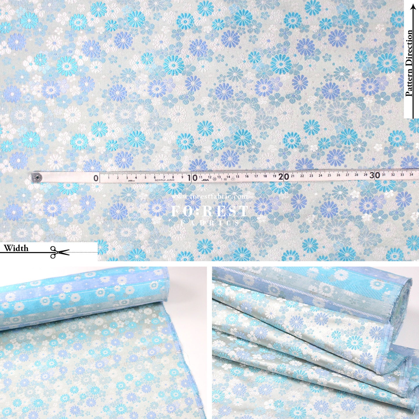 Gold Brocade - chrysanthemum fabric